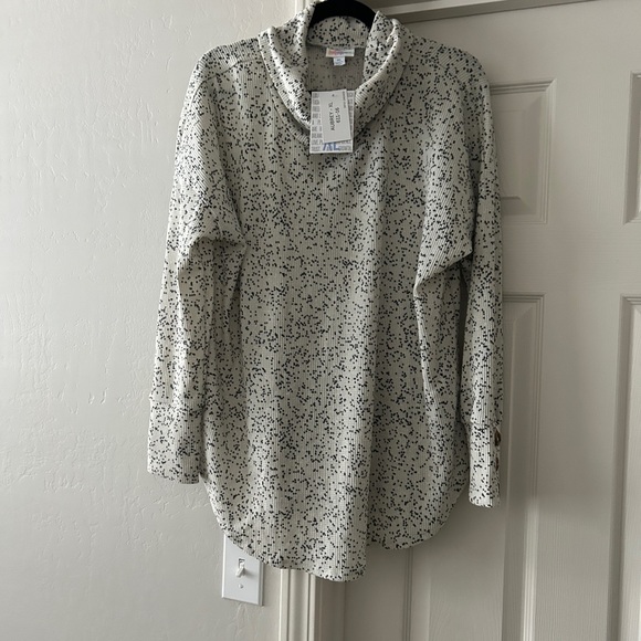 LuLaRoe Speckled Aubrey Top - Picture 4 of 6